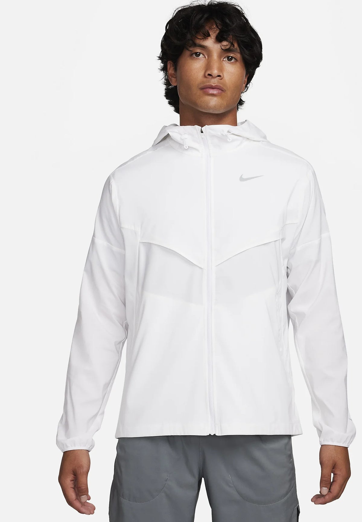 Nik Stride Veste de running déperlante anti-UV Color Blanc pour homme